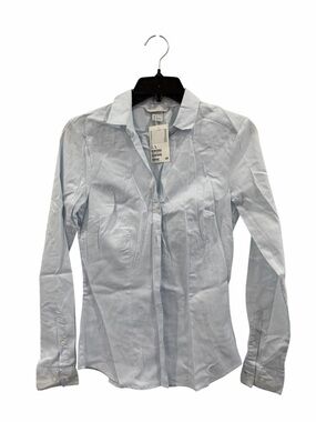 H&M Pale Blue Collared Button-Front Shirt